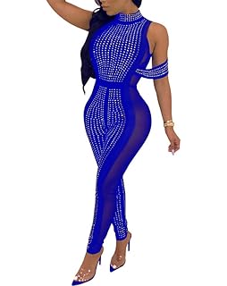 red sequin high neck jumpsuit