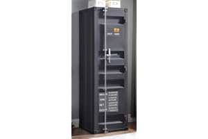 ACME FURNITURE Acme Cargo Wardrobe Armoire with 1 Door in Gunmetal