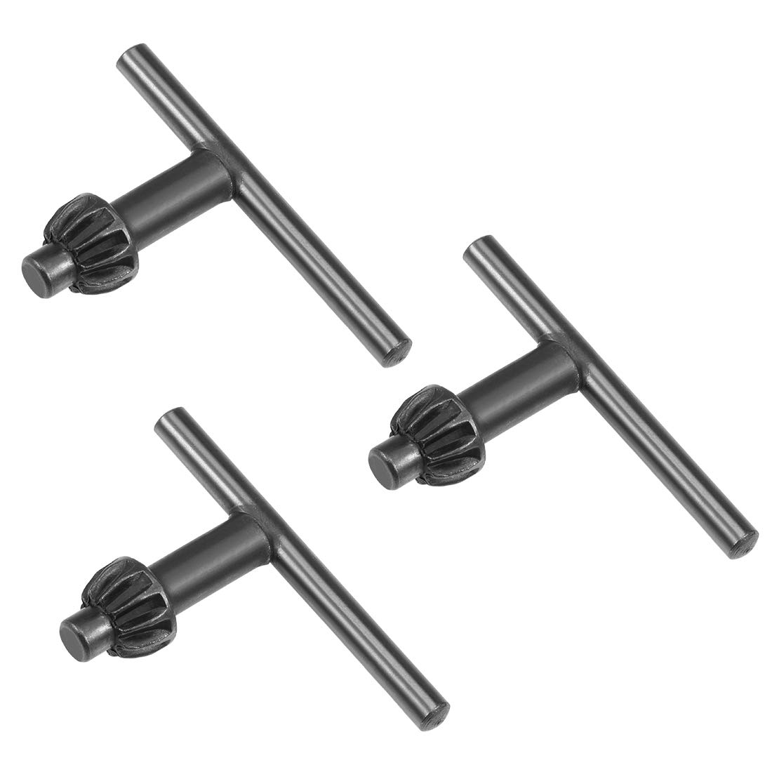 sourcing map Chuck Key 6mm Key 11 Teeth for 1.5-10mm Drill Chuck Black 3pcs