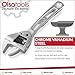 Olsa Tools Ratcheting Adjustable Wrench (8 Inch) Heavy Duty Adjustable Spanner Monkey Wrench | Professional Quality Thin and Low Profile | Professional Grade Tools for Mechanics