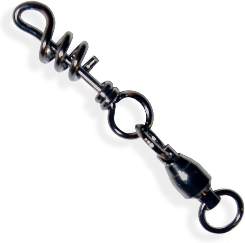 Quickrig Sea Buoy Prograde Corkscrew Snap w/Ball Bearing Swivel, 100% Stainless Steel (Select Tensile Test Strength and Package Qty)