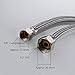 KES Faucet Connector, raided UV-resistant polymer fibers Supply Hose 9/16-24 UNEF Thread x G 1/2 Female Straight Thread, 16