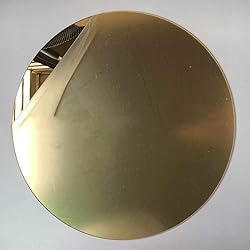 Marketing Holders Acrylic Mirror 6" Wide Round Gold