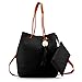 OCT17 Fashion Tassel buckets Tote Handbag, Women Messenger Hobos Shoulder Bags, Crossbody Satchel Bag - Black