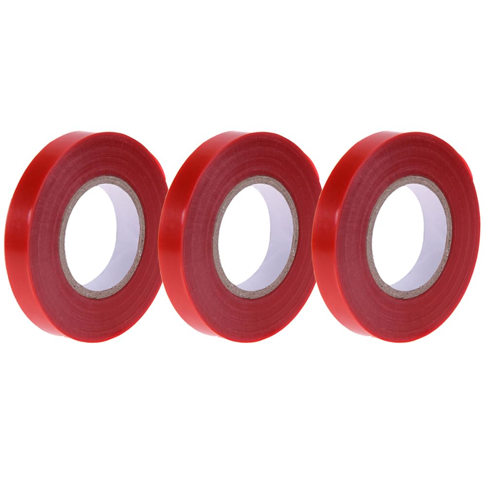 TopHomer 3Pcs Garden Plant Branch Tying Tape, Red PE Tying Machine Tape Plant Branch Tie Tape for Vegetable Flower Climbing Plants, 1.1cm Width x 30m Length