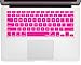 Kuzy Keyboard Cover for Older Version Pro 13 15 17 inch and Air 13 inch Computer Accessories Key Board Silicone Skin Protector - Neon Pink