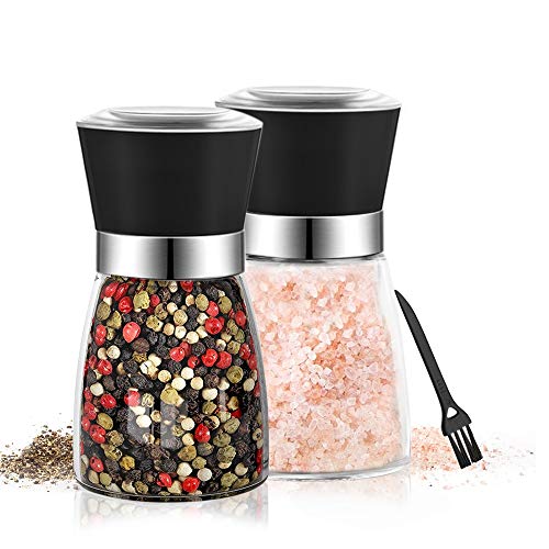 Premium Salt and Pepper Grinder Set Refillble Coarseness Adjustable