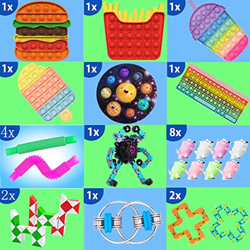 Fidget Pack 70 Pcs Fidget Toy Pack Cheap Sensory Toys Set Figit Toys Packages Stress Anxiety