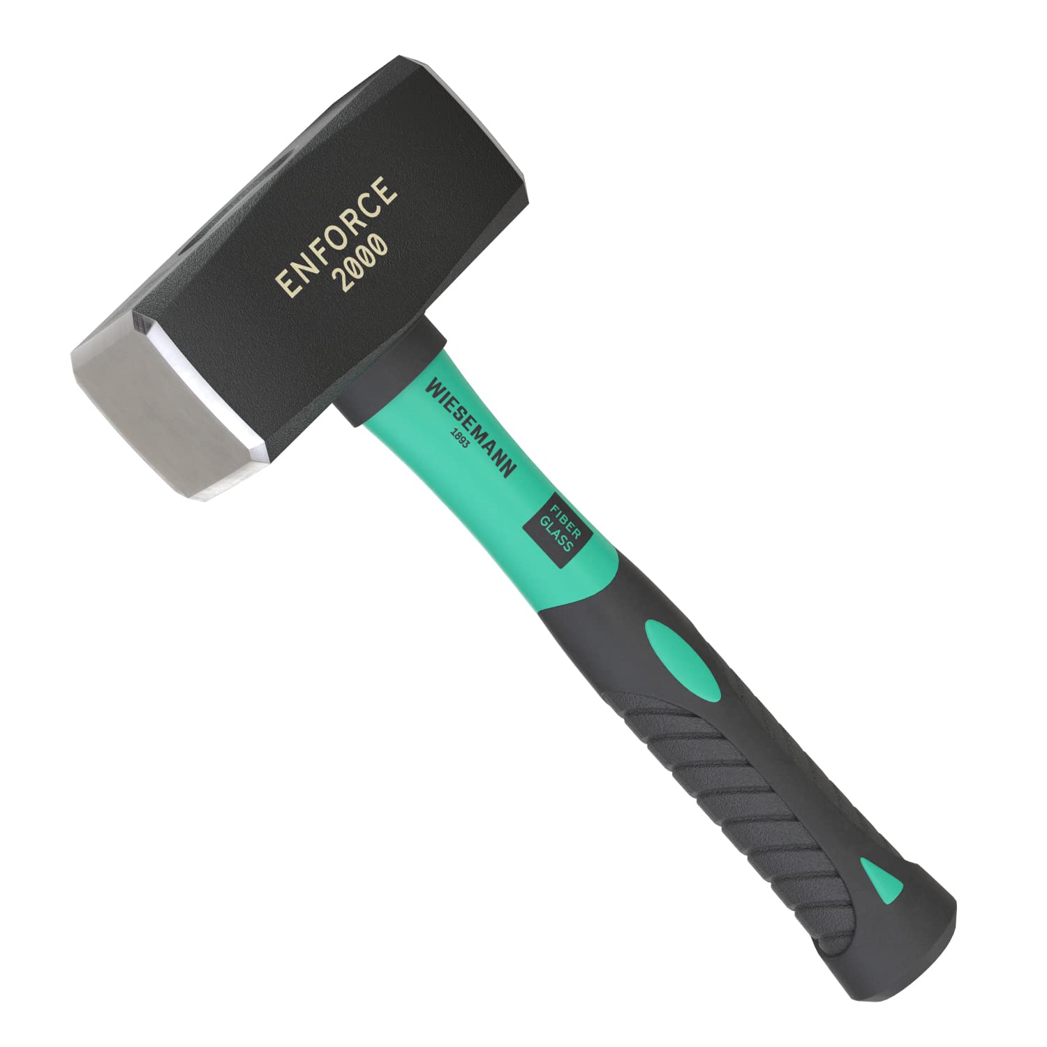 Extra Large Club Hammer 2000 Grams with 2K fibreglass Handle from WIESEMANN 1893 | Enforce Series | Forged and Induction Hardened Hammer Head | 80560