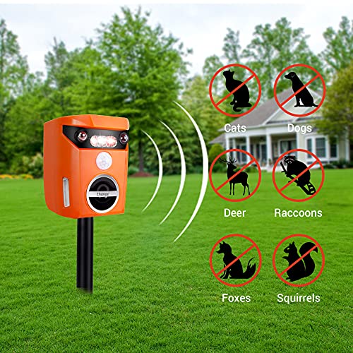 Thanos Solar Animal Repellent Ultrasonic Cat Repeller Motion Activated