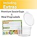 Glass Meal Prep Containers 3 Compartment [3PC SET With 6x No-Spill Lids, BPA FREE] Lunch Containers/ Glass Food Storage Containers Microwave, Dishwasher AND OVEN SAFE. Bento Box Lunch Glass Container.