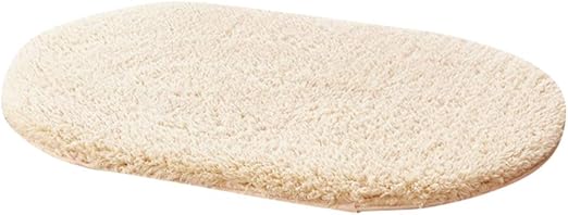 Alfombra de baño ovalada gruesa para cocina, Light Camel, 50 * 120CM