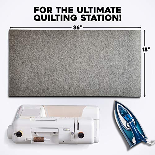 Wool Pressing Mat 36″ X 18″ XL 100 Natural Wool Ironing Mat for Quilting Ironing Station