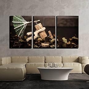 Concept Stormy Weather Wine Cork Figures x3 Panels