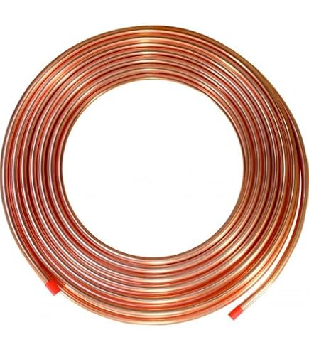 Tube Cuivre Réfrigération 1/8 OD X 5/64 ID X 2m - Bobine Souple - Pour Frigo, Clim, Congélateur - Sourcing Map