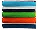 COTTON CRAFT - 5-Pack Striped Terry Beach Towels- 30x60 Inches - Absorbent Cotton - Assorted Family Set for Pool – 450 GSM - Each Towel Weighs 1.15 Lbs.