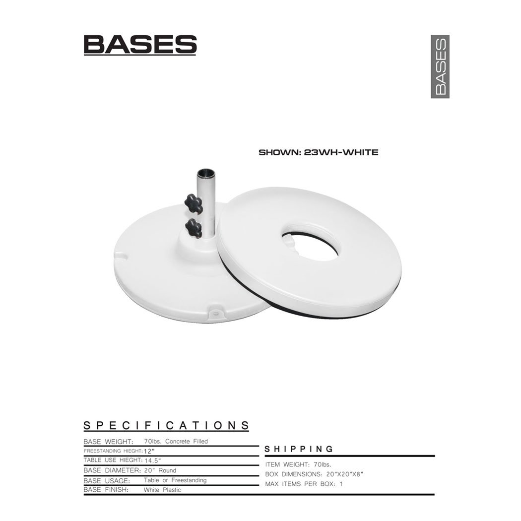 Amazon.com : Concrete Filled Resin 70 lbs Patio/Market Umbrella Base : Garden & Outdoor