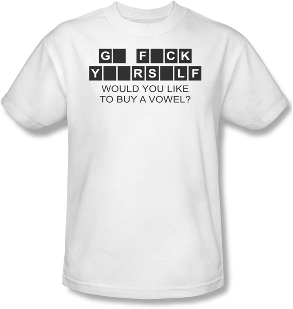 Funny Tees Buy A Vowel Mens TShirt In White Clothing