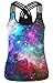 Jescakoo Women's Printed Crisscross Strap Back Casual Tank Tops