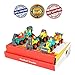 Sliding Toy Cars, Pocket Construction Vehicles Trucks Toy Set of 6 for Over 18 Months Old Boys Toddlers Kids - Bulldozer, Cement Mixer, Dumper, Forklift, Excavator and Road Roller