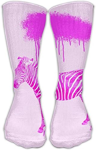Unisex Tube Socks Crew Art Zebra Soccer Comfort Over The Calf Stockings For Sport And Travel