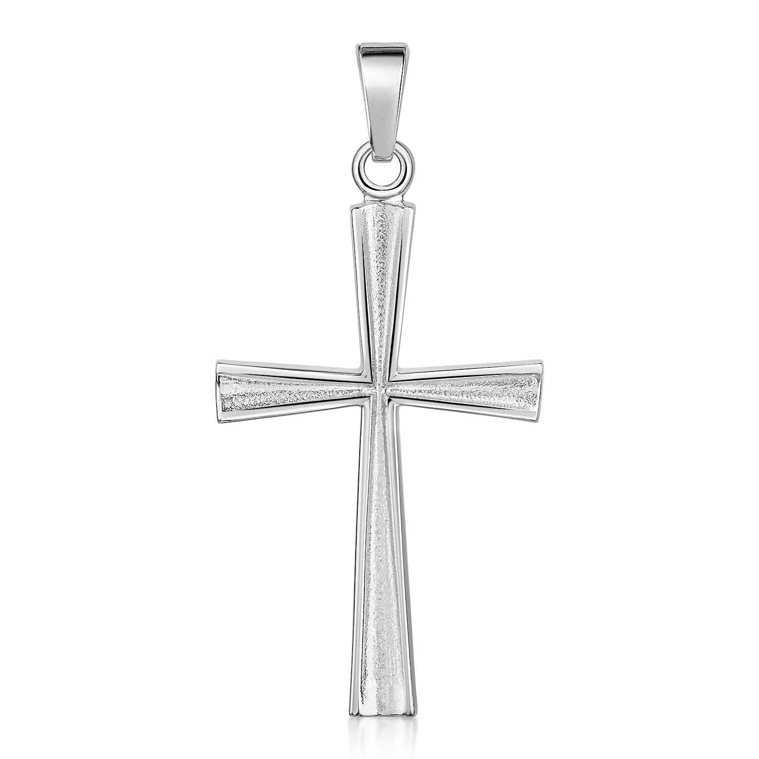 Materia cross pendant, 925 silver semplice, for women and men, religion including-