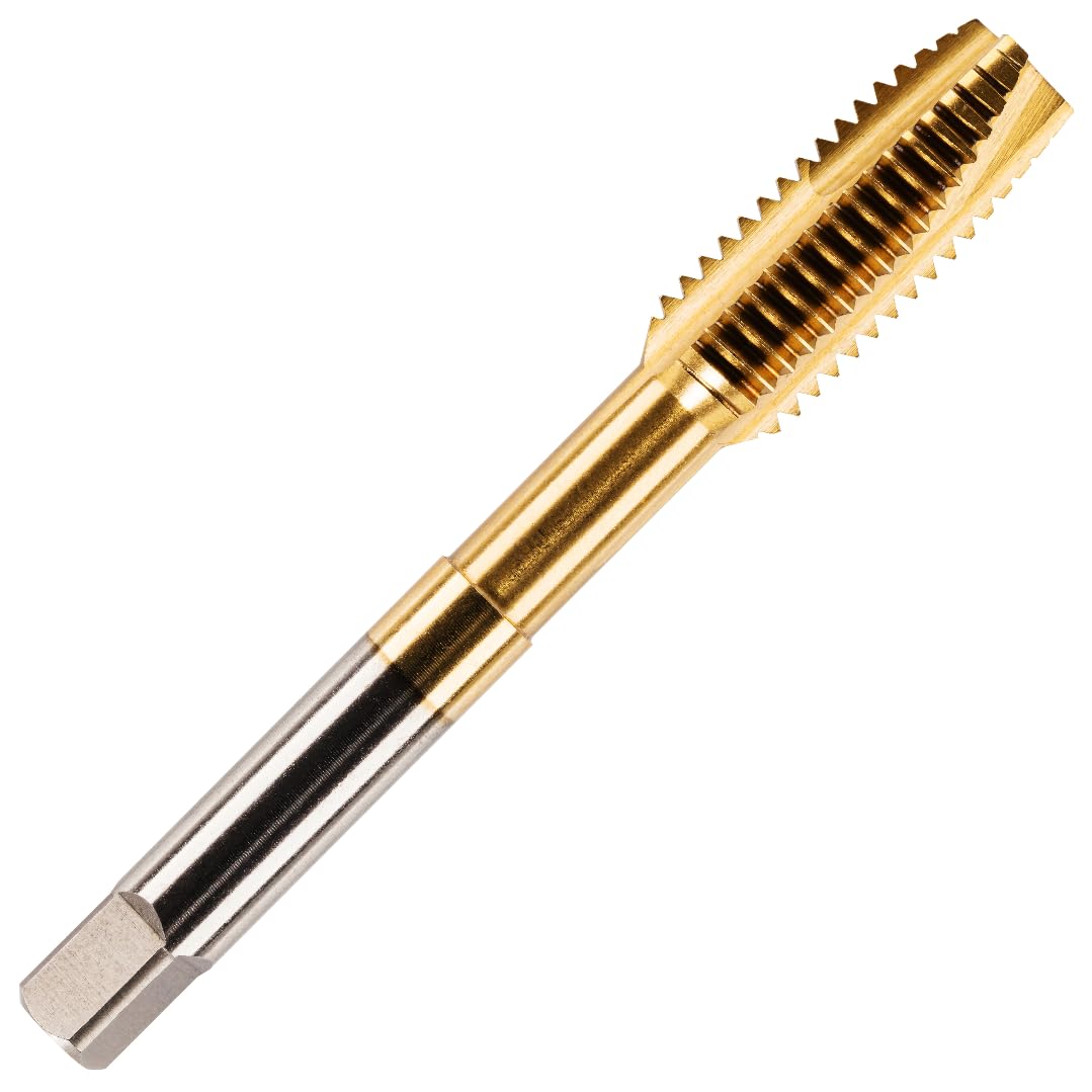 Rennie Tools - M12 x 1.75 Spiral Point Tap HSS M2 Titanium (TiN) Coated 12mm Thread. Metric Hand/Machine Screw Tap Metric Coarse. for Tapping Through Holes