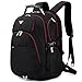 SOCKO Laptop Backpack 18.4 Inch, Nylon Water-Resistant Durable Travel Bag Hiking Knapsack Rucksack Backpack School College Student Shoulder Back Pack For 18-18.4 Inches Laptop Notebook Computer,Black