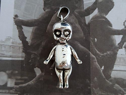 Large Antique Silver Zombie Baby Charm (1) - DS004 Jewelry Finding