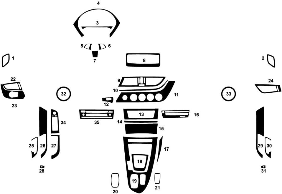 Rvinyl Rdash Dash Kit Decal Trim for BMW Z4 2009-2016 - Camouflage (Marsh)