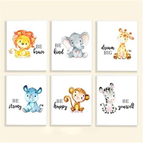 animal canvas prints for nursery