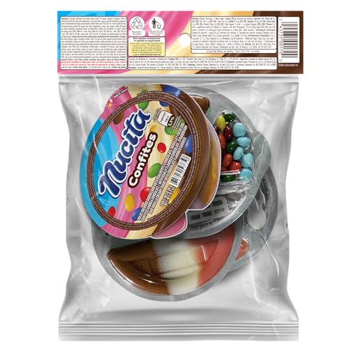NUCITA CONFITES, CREAMY CHOCOLATE, STRAWBERRY AND VANILLA WITH CHOCOLATE CANDIES, 4 CT BAG, 2.8 OZ