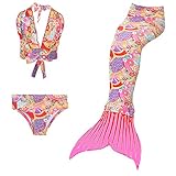 Kokowaii Fancy Girls Swimming Mermaid Kids Mermaid Tails for Swimming Girls Swimwear