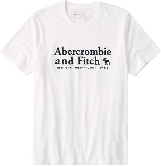 Amazon Abercrombie Fitch アバクロンビーアンドフィッチ アバクロ メンズ クルーネック コットン 半袖 Tシャツ ロゴ 刺繍 ホワイト Xxlサイズ 並行輸入品 Tシャツ カットソー 通販