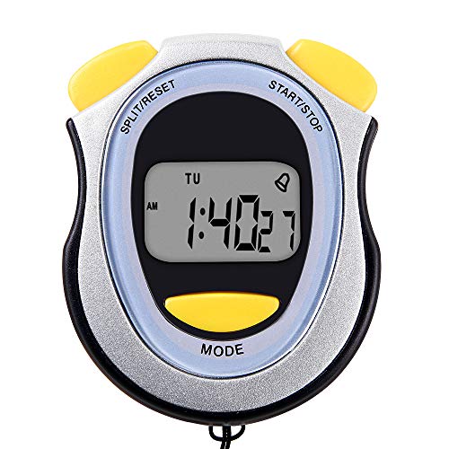 Pgzsy Multi-Function Electronic Digital Sport Stopwatch Timer, Large Display with Date Time and Alarm Function,Suitable for Sports Coaches Fitness Coaches and Referees
