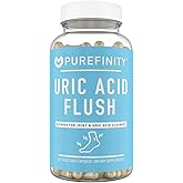 PUREFINITY Uric Acid Flush & Cleanse Capsules – Daily Joint Support for Adults with Tart Cherry Extract, Turmeric, Celery Seed, Chanca Piedra, and Bromelain (30 Count)