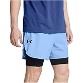 Under Armour Men's Vanish Elite Woven 2-in-1 Shorts (US, Alpha, Medium, Regular, Regular, Blue/Black 465)