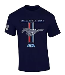 Ford Mustang T-Shirt Pony & Stripes Logo Classic
