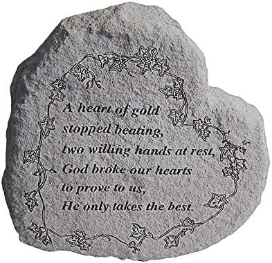 Design Toscano Heart Of Gold: Cast Stone Memorial Garden Marker