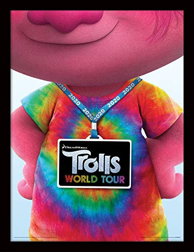 Trolls World Tour FP12812P-PL 34 x 45 cm (Backstage Pass) Framed Picture, Multi-Colour, 34.5 x 45.5 x 1.5 cm
