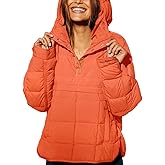 chouyatou Women's Quilted Pullover Puffer Jacket Packable Hooded Oversize Winter Coat Tops