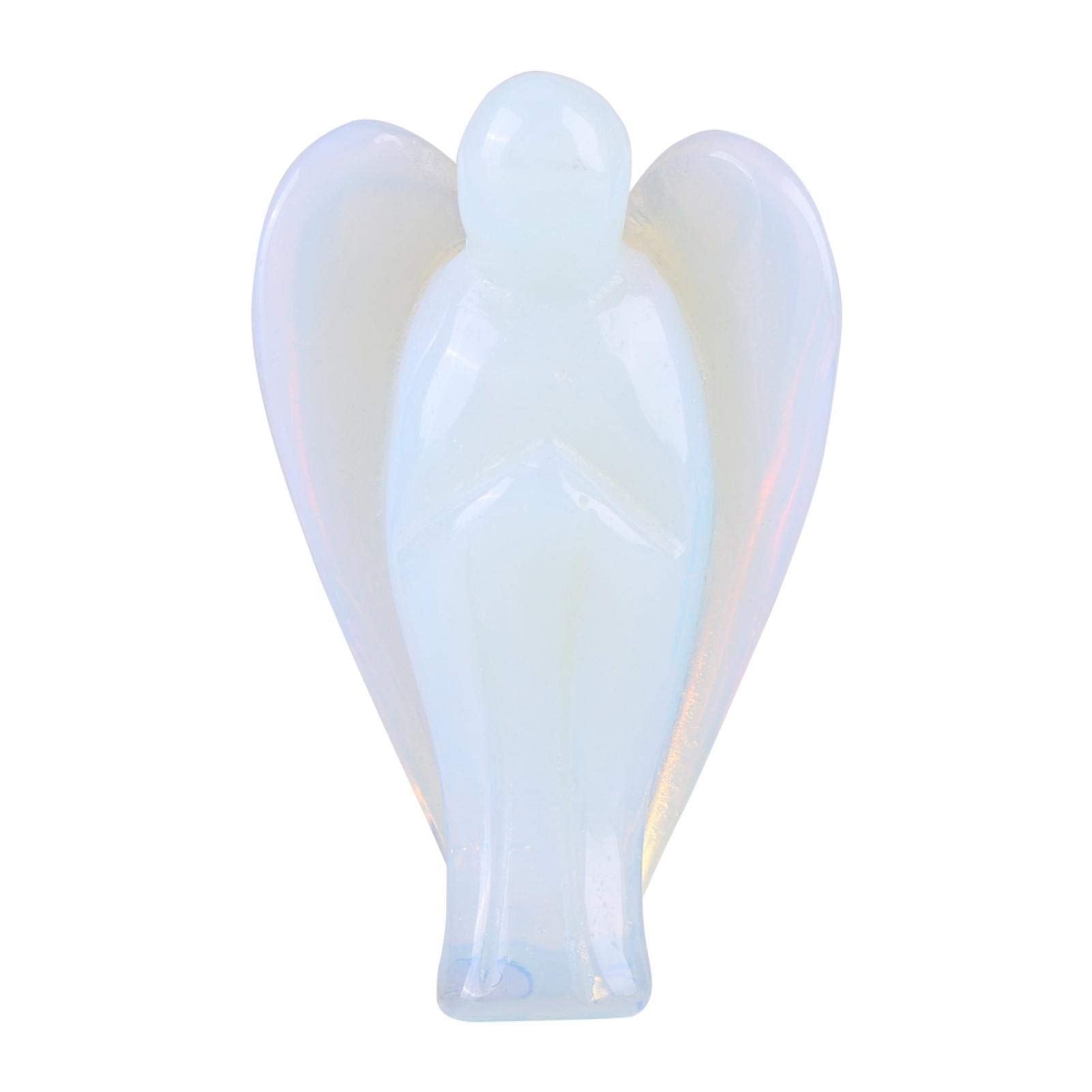 Angel Figurine, 1.5inch Beautiful Natural Opal Angel Shape Crystal Healing Stone Gift