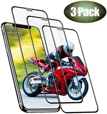 HAUOTCCO Screen Protector for iPhone XS Max 3D Full Screen Coverage Scratch Resist Anti-Fingerprint 99.99% HD Clear Tempered Glass [3 Pack] Screen Protector for iPhone Xs Max 6.5 inch