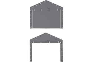 IDEALHOUSE Heavy Duty 10x20FT Portable Carport Zipper Door Replacement - 11FT High Shelter Cover, Triple-Layer PE Tarp for Ou