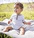 Burt's Bees Baby Unisex Baby Bodysuits, 2-Pack Organic Cotton Short & Long Sleeve One-Pieces, Fog Honeycomb, 3-6 Months