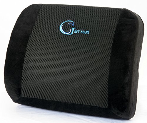 High Quality Orthopedic Design Sciatica Pain Relief Lumbar Pillow - Lower Back Support Memory Foam Seat Cushion - Adjustable Strap and Breathable Mesh for Home, Office Chair, Car, Airplane.