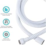 Hairstore 2m White Stainless Steel Shower Hose Flexible Bath Extension Handheld view 6