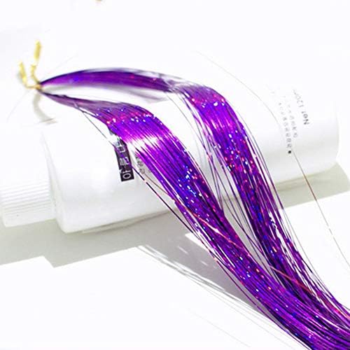 Sparkling Hair Tinsel for Women Girls, Holographic Glitter Extensions Highlights Party Wig Bling Hair Extensions