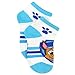 Paw Patrol Boys Girls 6 Pack Socks (4-6 (Shoe: 7-10), Pups White/Blue)