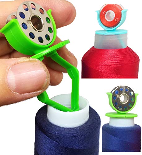 PeavyTailor #5 Bobbin Buddies 15pcs Bobbin Holder Clamp Thread Organizer Matching Thread Spools Together Sewing Machine.